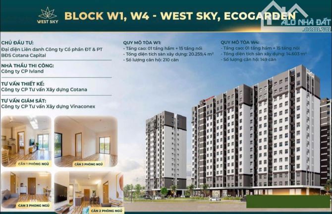 CƠ HỘI SỞ HỮU 1 CĂN HỘ CHUNG CƯ XÃ HỘI WEST SKY - ECOGARDEN HUẾ - GIÁ CHỈ TỪ 7XX TRIỆU/CĂN