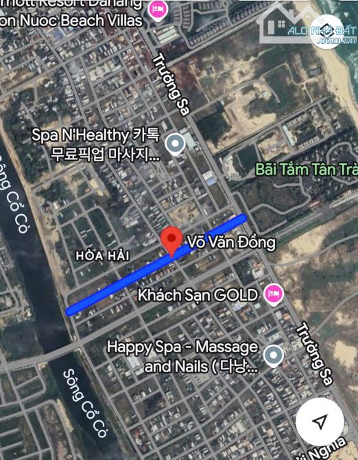 Bán lô đất Biển đường 7m5 Võ Văn Đồng, trục thông sông cổ Cò và Biển Tân Trà