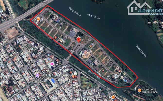 Bán lô đất Biệt thự 350m2, Đông Nam khu Đảo Nổi ngay cầu Nguyễn Tri Phương, Đà Nẵng