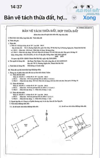 Mảnh Đất Siêu Đẹp Giá Đầu Tư tại Quận Cầu Giấy
