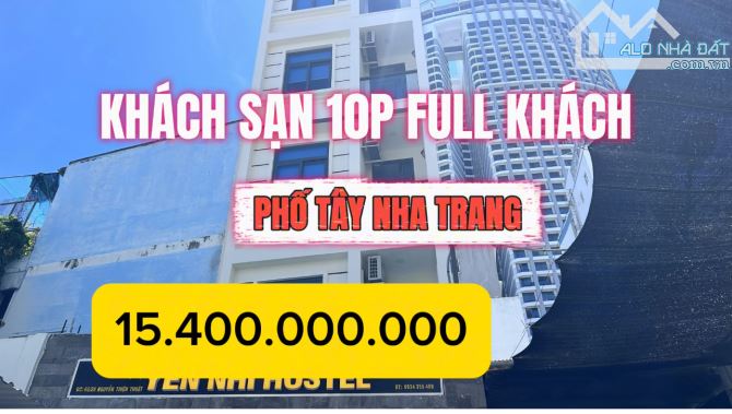 KHÁCH SẠN MỚI 99%, FULL KHÁCH THUÊ, TRUNG TÂM PHỐ TẤY