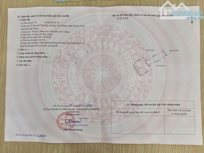 Bán đất đường 10m tại Tân Thành, Dương Kinh. Giá rẻ cho đầu tư