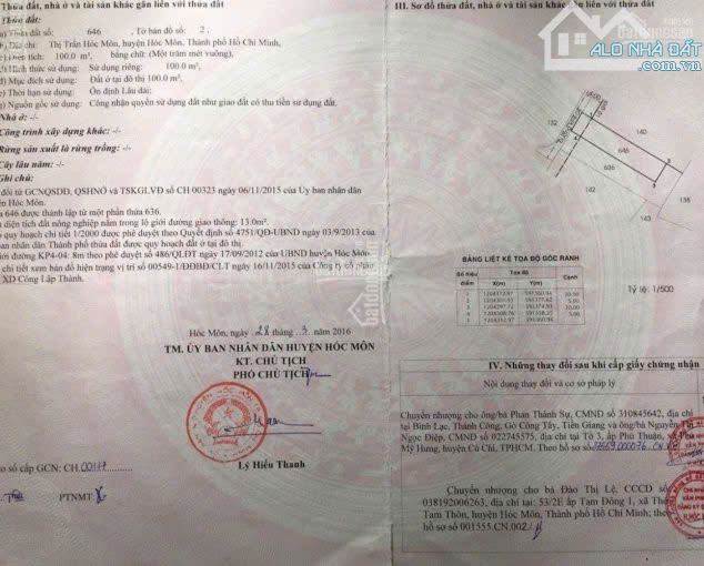 Ngộp ngân hàng nên bán gấp căn nhà ở Thị Trấn Hóc Môn, DT 100m2, Giá 1 tỷ 050.