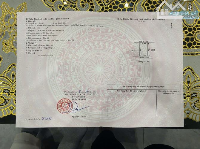 Chào bán lô 135m2 – Khu TĐC Bắc Sông Cấm, xã Dương Quan, TP. Hải Phòng.
