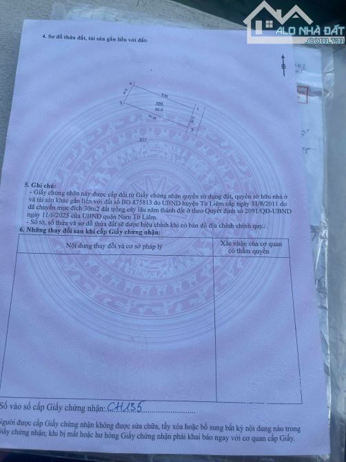 ĐẤT ĐẠI MỖ, 30M, MT3,2M, GIÁ 4,89 TỶ - 1