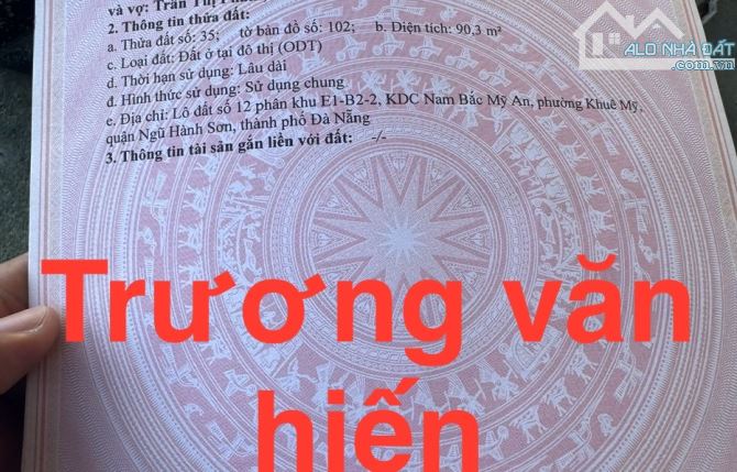 90m2/7 tỷ Đất Trương  Văn Hiến, Khuê Mỹ, NHSơn, Đ Nẵng, - 1