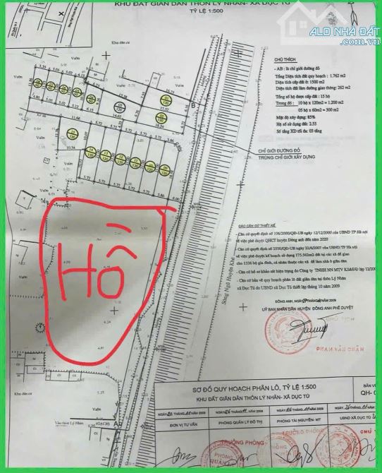 BÁN ĐẤT GIÃN DÂN LÝ NHÂN DỤC TÚ ĐÔNG ANH -120M - GIÁ CHÀO 95TR/1M - 2