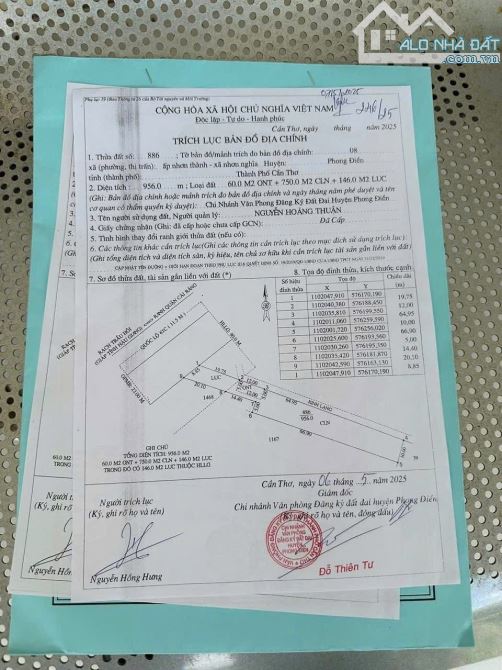🔇Bán 956m2 đất mặt tiền Quốc lộ 61C thuộc Xã Nhơn Ái TP. Cần Thơ giá chỉ 4.8 tỷ - 2