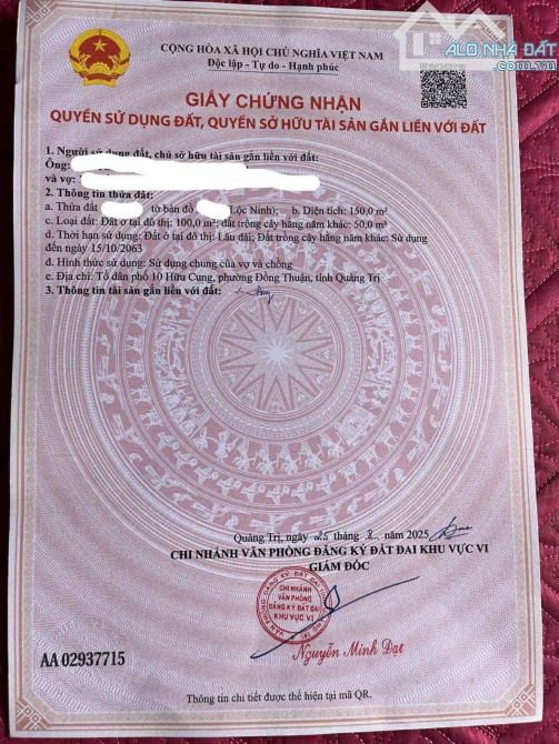 BÁN LÔ ĐẤT ĐẸP MẶT TIỀN MẠC THÁI TÔNG- LỘC NINH- ĐỒNG HỚI - 3