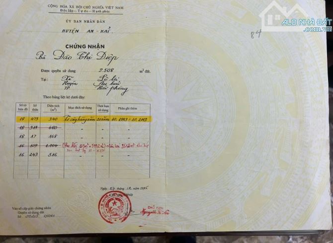 Chính chủ gửi bán  340m đất 03 tràng duệ lê lợi an dương - 3