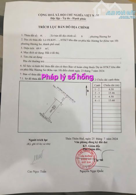 Bán đất KQH Hương Sơ, đối lưng đường Tản Đà 40m, Ngang rộng đến 4,5 hiếm - 3