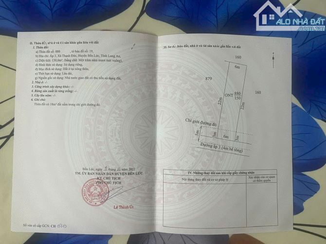 150m2 Thạnh Đức Bến Lức đường xe tải bao san lấp chỉ 1tỷ2 - 3