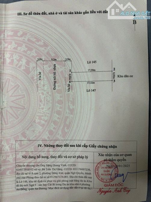 Ms Linh-Siêu đẹp duy nhất lô đất 69m2 khu chung cư Thanh Toàn, Cái Tắt, An Đồng giá 3,x tỷ - 3