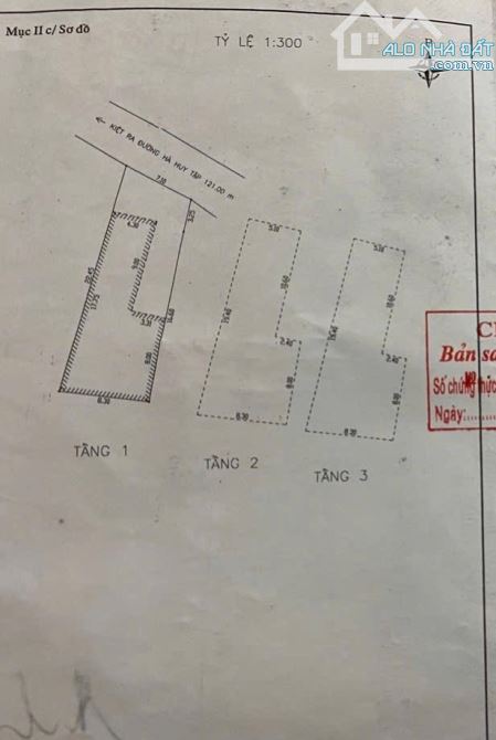 Nhà 3 tầng Hà Huy Tập, dt 159m, ngang 7m1, nở hậu, đường 6.5m - 4