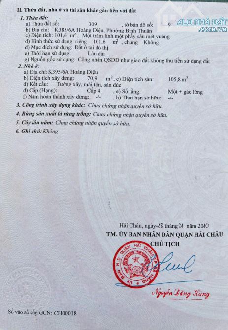BÁN NHÀ RIÊNG 2MK HOÀNG DIỆU SÁT BÊN CẦU RỒNG - 4
