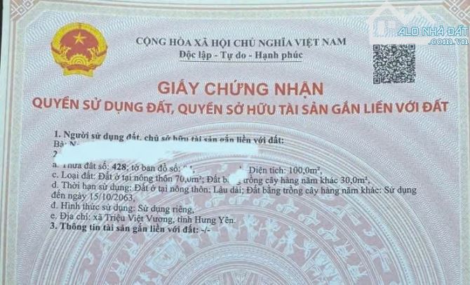 Chủ cần tiền muốn bán nhanh 100m Tân Dân - Khoái Châu giá chỉ 2x Tr/m2 đường đang làm cầu - 4