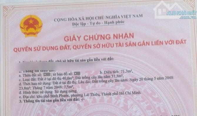 đất 71,3m2 2ty1 TL cách đường Bình Nhâm 50 chỉ 50n p.Bình Nhâm Tp.Thuận An - 5