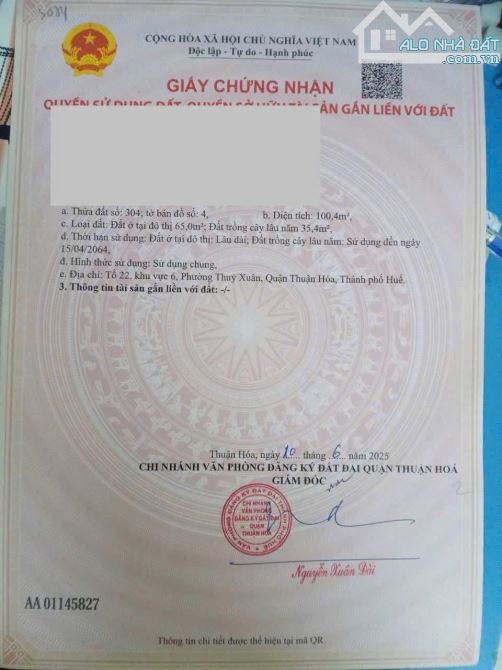 Bán nhà kiệt 245 Bùi thị xuân - thuận hoá - TP Huế giá rẻ - 5