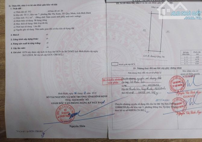 Bán nhà hẻm Âu Cơ phú tài phường Bùi Thị Xuân 51m2, 53m2 - 1
