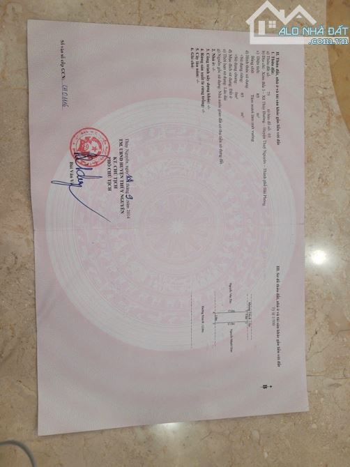 Chào bán duy nhất 1 lô tại khu phân lô Đồng Dộc Thuỷ Nguyên HP
