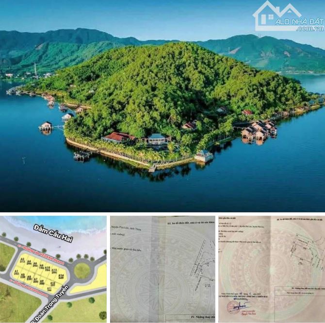 🔥 Siêu phẩm View Đầm Cầu Hai 🔥 Đất 2 mặt tiền KQH Đèo Mũi Né–Phú Lộc, Tp Huế