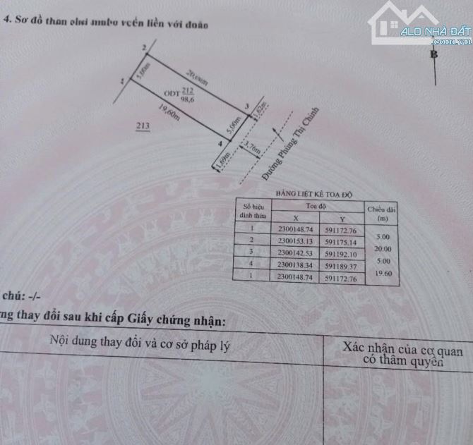 Bán đất mặt đường Phùng Thị Trinh, Phù Liễn, Kiến An, Hải Phòng