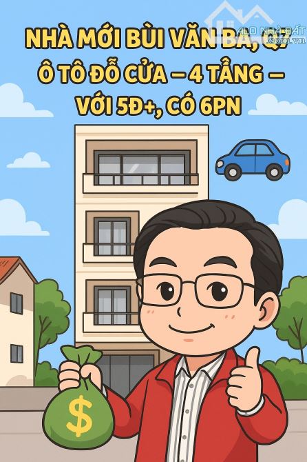 🏡 NHÀ MỚI BÙI VĂN BA, Q7 – Ô TÔ ĐỖ CỬA – 4 TẦNG – VỚI 5🌰+, CÓ 6PN🚘