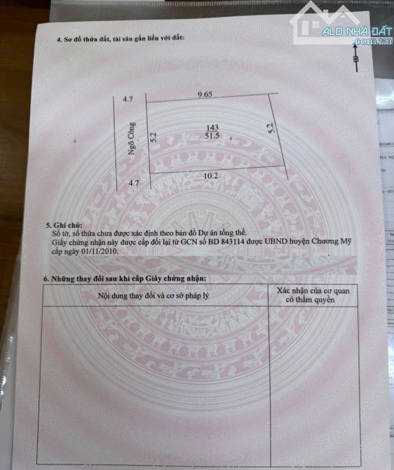 51,5M Đại Yên, phường Chương Mỹ, đường rộng 2 xe ô tô tránh