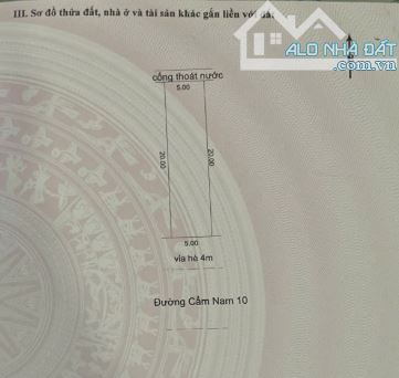 🥇 Bán đất mặt tiền đường 7m5 Cẩm Nam 10 (100 m2), Cẩm Lệ - Đà Nẵng, Giá 4.75 tỷ tl