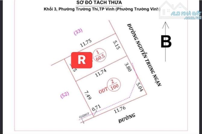 Bán 100m2 đất Lô Góc Kinh doanh mặt đường Nguyễn Trung Ngạn -