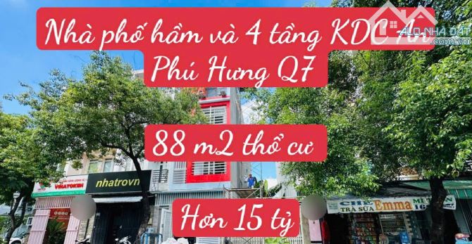 Nhà phố hầm và 4 tầng khu An Phú Hưng Quận 7. 4*22, hơn 15 tỷ.