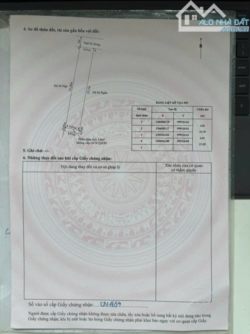 ⸻  BÁN ĐẤT TẶNG NHÀ CẤP 4 – NGÕ 225 NGÔ GIA TỰ, HẢI PHÒNG  • Diện tích: 93,9m²  • Hướng: T