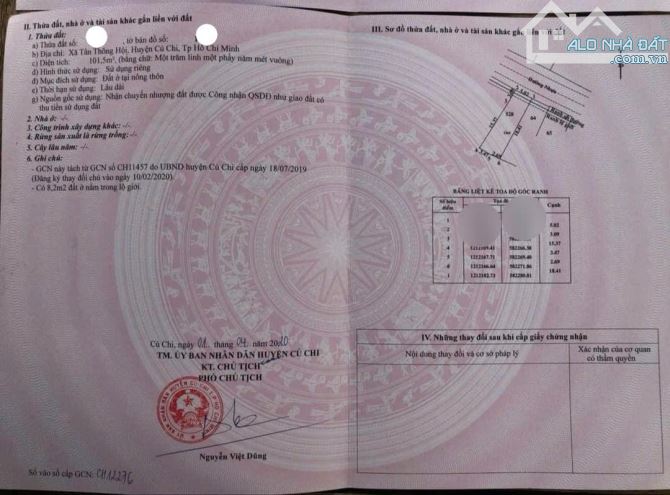 Bán gấp căn nhà cấp 4 100m2 ở Tân Thông Hội giá 795 triệu sổ hồng riêng