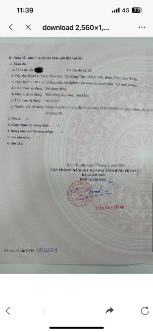 Bán đất vườn xã Hồng Thái huyện Bắc Bình tỉnh Bình Thuận