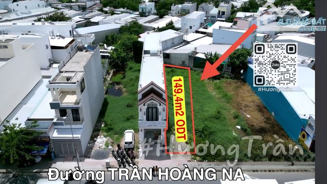 👉12,5 tỷ - BÁN NỀN 149,4m2 MẶT TIỀN ĐƯỜNG TRẦN HOÀNG NA - Xéo Công viên HỒNG PHÁT