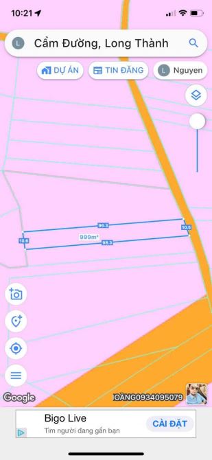 Bán 1000m2 đất cẩm đường ngang 10m cạnh sân bay Long Thành - 2