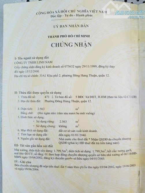 GIÁ CHỈ HƠN 25TR/M² – XƯỞNG MẶT TIỀN ĐÔNG HƯNG THUẬN 17, Q12 – SIÊU RẺ - 1