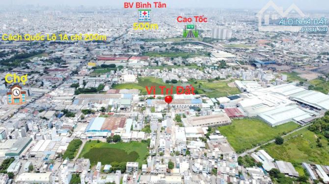 Bán gấp lô đất Tây Lân, Q.Bình Tân giáp QL1A 200m, gần bệnh viện Bình Tân. Sát khu Tên Lửa - 1