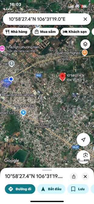Bán đất khu dân cư sát đường TL2 xã Phước Vĩnh An Củ Chi TPHCM, DT: 4600m2. - 1