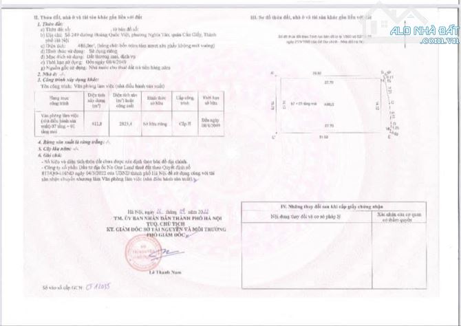 299.X tỷ / 486 M2 / 9 Tầng/ Mặt Phố Hoàng Quốc Việt - 1
