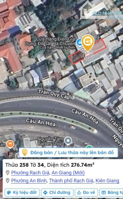 Bán đất kinh doanh phòng trọ đang hoạt động DT : 252m2 đường đi 3m - 1