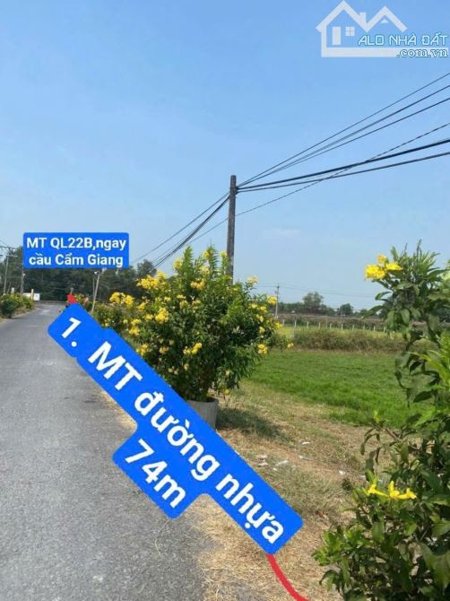 Bán 2,4 ha đất đường Quốc Lộ 22B xã Cẩm Giang Gò Dầu Tây Ninh, DT: 24000m2. - 1