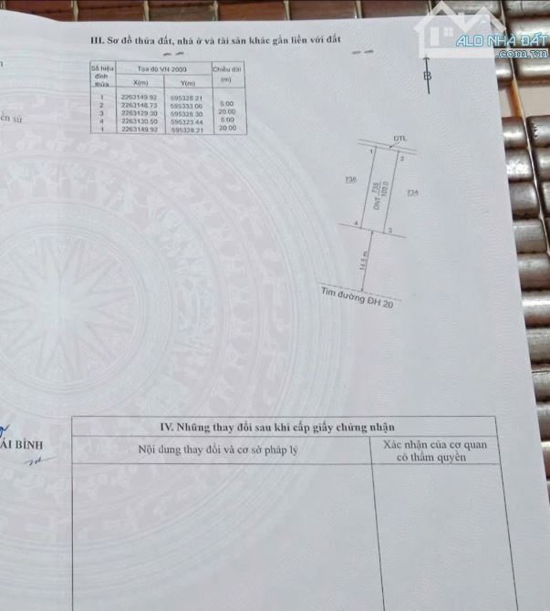 Bán Đất Trục Chính Bình Nguyên Đi Vũ Tây 100m2 5x20 - 2