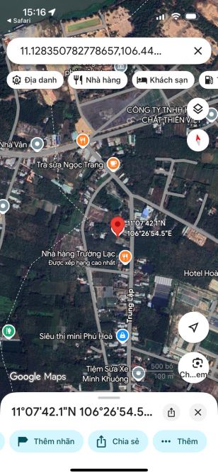 Bán đất mặt tiền đường Trung Lập, x.Phú Mỹ Hưng, Củ Chi: 18 x 57= 931m, giá 5,5 tỷ. - 2