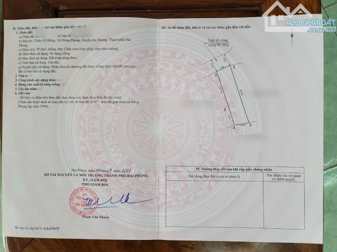 Bán đất Hỗ Đông, ngõ thông 5m, 97,9m2. - 2