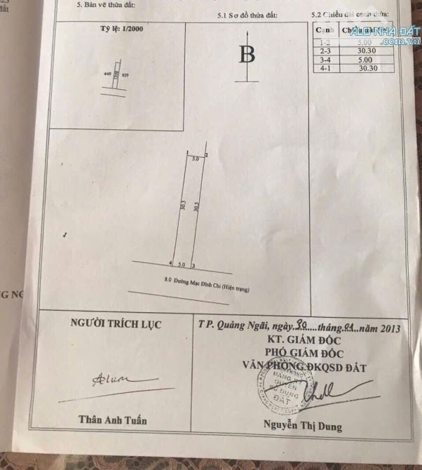 Bán đất mặt tiền Nguyễn Cư Trinh TP Quảng Ngãi - 3