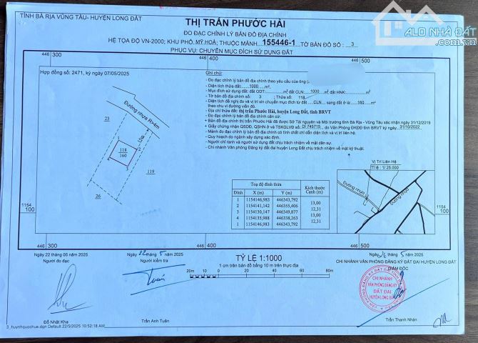 🔺XÃ PHƯỚC HẢI TP HỒ CHÍ MINH CÁCH BIỂN LAN RỪNG RESORT CHỈ 10P 3KM ✅DT 10x30m 300m2 có 80 - 3