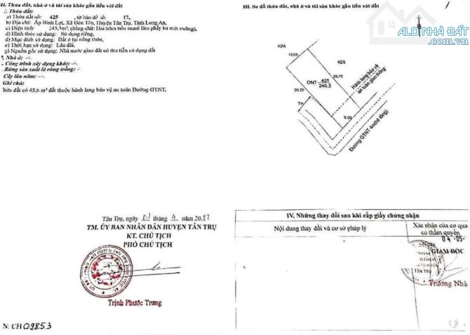 ngang 9m. tổng 245m thổ cư toàn bộ. kế bên trường học - 3