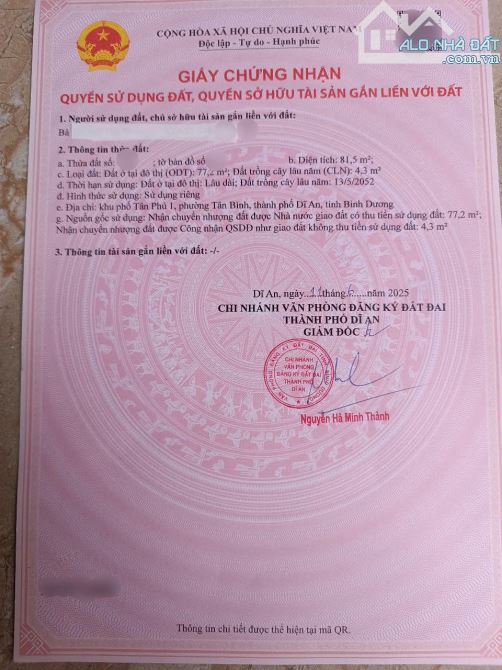Đất mặt tiền kinh doanh gần ngã tư Chiêu Liêu, 82m ngang 4,7m sổ riêng, 2662 Dĩ An - 4