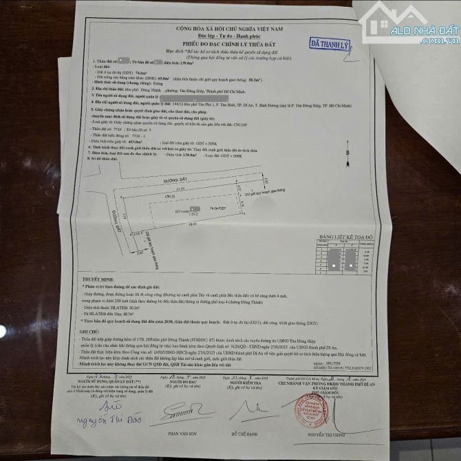 Bán đất 2 mặt tiền giá rẻ, gần đường Mỹ Phước Tân Vạn p.Tân Bình, Tp.Dĩ An chỉ 3 tỷ M7491 - 4